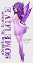 STOPPING BY TO SHOW SUM LOVE, FAIRY, LOVE, PURPLE