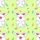 Easter Bunny abd Jelly Beans Background