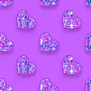 Purple Glitter Heart Background