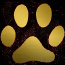cat paw gold red