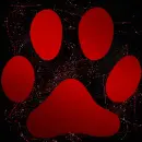cat paw red red