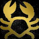 crab gold black