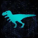 dino teal blue