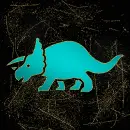 Dino Teal gold