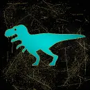 Dino Teal gold