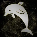 Dolphin silver gold
