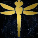 dragonfly gold blue