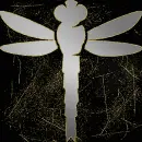 dragonfly silver gold