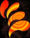 drops sunset swirl orange