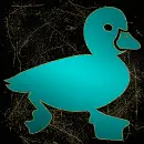 duck teal gold