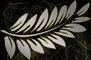 fern leaves silver gold