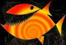 fish sunset gold