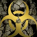gold hazard abstract cracks