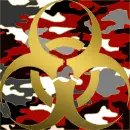 gold hazard camo red gold