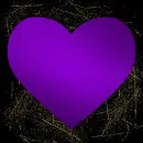 heart purple gold