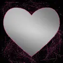 heart silver pink