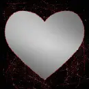 heart silver red