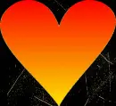 heart sunset gold
