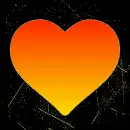 heart sunset gold