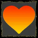 heart sunset gold