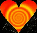 heart sunset gold