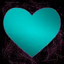 heart teal pink