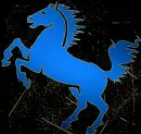 horse blue gold