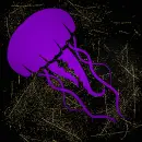 jellyfish purple gold