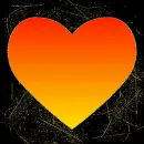 Heart Sunset Gold
