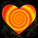Heart Sunset Swirl
