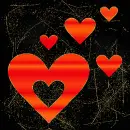 hearts 5x orange swift