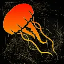 jellysfish sunset gold