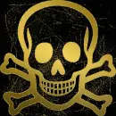 poison skull gold
