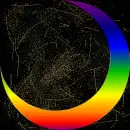 moon colorful gold