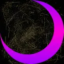 moon purple pink gold