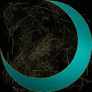 moon teal gold