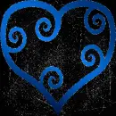 heart blue black