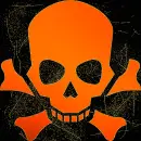 skull orange gold