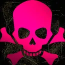 skull pink gold 