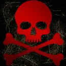 skull red gold