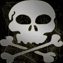 skull silver gold