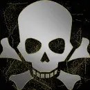 skull silver gold
