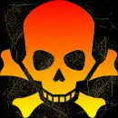 skull sunset gold