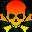 skull sunset green