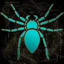 spider teal gold