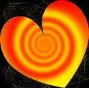 sunset heart gold
