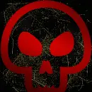 thriller skull red gold