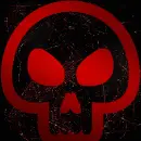 thriller skull red red