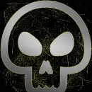 thriller skull silver gold