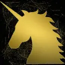 unicorn head gold gold